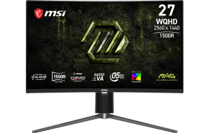 Product image: Monitor MSI MAG 274CQPDF X32 / 68,6 cm (27") / 2560x1440 (WQHD) / Rapid VA / QHD:320Hz, HD:400Hz / 0.5 ms / 350 nits / 5000:1 / adjustable height / black