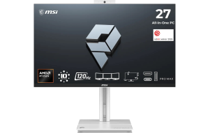 Product image: All-in-One PC MSI PRO MAX 27TP Z 8MG Ryzen 7 / 16 GB / 512 GB SSD / 27" FHD / Touchscreen / IPS / 120Hz / 5MP Webcam / Windows 11 Pro (white)