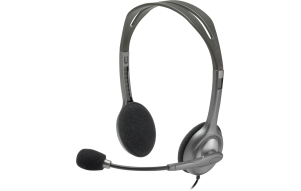 Product image: Headset LOGITECH H110 wired / naglavne / 2x 3,5 mm / grey