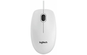 Product image: LOGITECH B100 Wired Mouse (White)