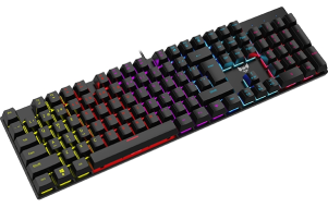Product image: BYTEZONE Dozer Mechanical Gaming Keyboard RGB / blue switches / macro / Anti-Ghosting (black)
