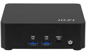 Product image: Mini desktop computer MSI Cubi NUC AI 1UMG-073BEU Core Ultra 7 / 16GB / 512GB SSD / Wi-Fi 6E + BT / 2x2.5Gbps / Windows 11 Pro (black)