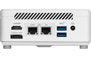 Product image: MSI Cubi 5 1M Mini Desktop Computer /Core 5 / 8GB DDR5 / 512 GB SSD /WiFi 6E + BT 5.3 / 1x2.5Gbps + 1x1Gbps / Windows 11 Pro (white)