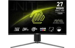 Product image: Monitor MSI MAG-27CQ6PF / 27" / WQHD / 180Hz / 0.5ms (GtG) / curved / black - height adjustable
