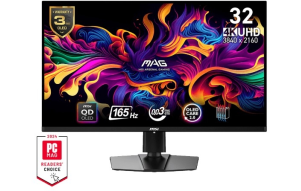 Product image: MSI MAG 321UP QD-OLED Monitor 31.5" / UHD / 165Hz / 0.03ms (GTG) / Black - Height Adjustable