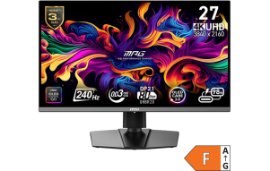 Product image: Monitor MSI MPG 272URX QD-OLED 27" / 4K UHD / 240Hz / 0.03ms (GTG) / black – height adjustable - PD 98W