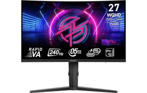 Product image: Monitor MSI MPG 275CQRXF / 27" / WQHD / 240Hz / 0.5ms (GtG) / curved / black - height adjustable - PD 98W