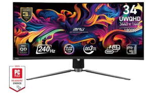 Product image: MSI MPG 341CQPX QD-OLED Monitor 34.18" / UWQHD / 240Hz / 0.03ms (GTG) / Curved (Black)