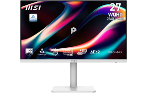 Product image: Monitor MSI PRO MAX 271QPHW E14 / 68,6 cm (27") / 2560x1440 (WQHD) / IPS / 144 Hz / 4 ms (GTG) / 300 nits / 1500:1 / KVM / adjustable height